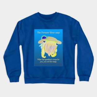 Underwater Fortune Giver - Cuttlefish with Speedboat Fortune Crewneck Sweatshirt